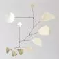 Mobile Preview: Handcrafted Mobile "Leaves" made of polished brass (70 x 70 cm)