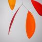 Preview: Large Art Mobile "Red Leaf" with Leaf-Shaped Elements (80 x 60 cm)
