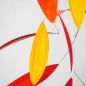 Preview: Large Art Mobile "Red Leaf" with Leaf-Shaped Elements (80 x 60 cm)