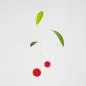 Mobile Preview: Handmade Art Mobile "Cerezas" made of Lacquered Paper (Small)