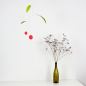 Preview: Handmade Art Mobile "Cerezas" made of Lacquered Paper (Small)