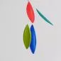 Preview: Leaf-Shaped Handpainted Mobile "Aki" in Bright Colors (60 x 60 cm)