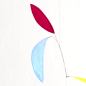 Preview: Buntes handbemaltes Mobile "Aki" in kräftigen Farben (60 x 60 cm)