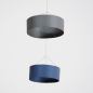 Preview: Stylish Hanging Mobile "Rings", handmade of Paper – Blue (25 x 50 cm)