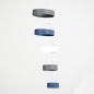 Preview: Stilvolles Mobile "Ringe", handgefertigt aus Papier – Blau (25 x 50 cm)