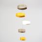Preview: Stylish Hanging Mobile "Rings", handmade of Paper – Yellow (25 x 50 cm)