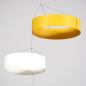 Preview: Stylish Hanging Mobile "Rings", handmade of Paper – Yellow (25 x 50 cm)