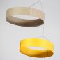 Preview: Stilvolles Mobile "Ringe", handgefertigt aus Papier – Gelb (25 x 50 cm)