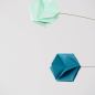 Preview: Großes Origami-Mobile mit Papierblüten – Blau (100 x 80 cm)