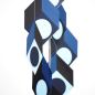 Preview: Design-Mobile mit plastisch anmutenden Quadraten (Blau) 50 x 50 cm