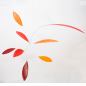 Preview: Delicate Handmade Leaf-Shaped Mobile "Little Leaf" Red (50 x 50 cm)
