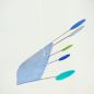Preview: Colorful Art Mobile "Anni" (Blue / Green) made of Japanese Paper (50 x 50 cm)