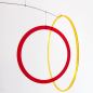 Preview: Art Mobile "Vicos" (Orange / Red) with Five Rings (45 x 45 cm)