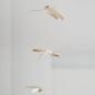 Preview: Mobile mit drei filigranen Libellen aus plattiertem Edelstahl (36 x 100 cm)