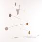 Preview: Buntes Kunst-Mobile "Anni" (weiß) aus Japan-Papier mit Blattgold (50 x 50 cm)