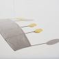 Preview: Buntes Kunst-Mobile "Anni" (weiß) aus Japan-Papier mit Blattgold (50 x 50 cm)