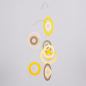 Preview: Charmantes Mid Century-Mobile "Bubbles" (Gelb) mit konzentrischen Ringen (45 x 45 cm)