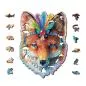 Mobile Preview: Colorful Puzzle "Mystic Fox" made of Wood – 250 parts, 20 shapes