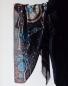 Preview: Black Scarf with Art Print "Black Lake Odin" on Wool & Silk