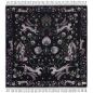 Preview: Gewebtes Halstuch mit Hasen-Motiv (schwarz) aus Wolle und Seide (150 x 150 cm)