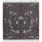 Preview: Gewebtes Halstuch mit Hasen-Motiv (violett) aus Wolle und Seide (150 x 150 cm)
