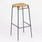 Preview: Bar Stool with Artfully Folded Tree Bark Seat - Kopie