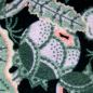 Preview: Sofakissen "Eisblume" (Emerald-Grün) aus Baumwollsamt (50 x 50 cm)