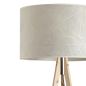 Preview: Three-Legged Design Floor Lamp with Natural Leaves Shade (Height 150 cm)