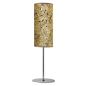 Preview: Design Table Lamp with Tall Natural Hay and Rose Petals Shade
