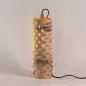 Mobile Preview: Tall Design Floor / Table Light with Natural Birch Bark Shade Ø 15 cm