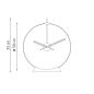 Preview: Airy Design Table Clock "Aire" made of Wood and Fibre Glass Ø 50 cm