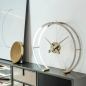 Preview: Exclusive Table Clock "Omega" with Double Steel Ring Ø 43 cm