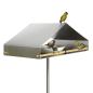 Preview: Bird Feeder / Bird Bath with Saddle Roof made of Stainless Steel