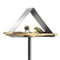 Preview: Dachförmiges Vogelhaus aus Edelstahl zum Hinstellen, Aufstellen oder Aufhängen