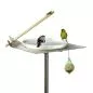 Mobile Preview: Design-Vogeltränke aus Edelstahl oder Corten-Stahl mit Porzellanschale