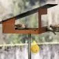 Mobile Preview: Designer-Vogelhaus mit Schrägdach aus natürlichem Schiefer (Klein)