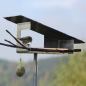 Preview: Designer-Vogelhaus mit Schrägdach aus natürlichem Schiefer (Klein)
