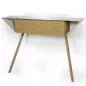 Mobile Preview: Wall-leaning Sideboard made of Steel and MDF (100 x 28 cm)