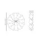 Preview: Beautiful Wall Clock "Brisa" made of Curved Wood Ø 52 cm