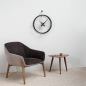 Preview: Design Wall Clock "2 Puntos" with Double Ring made of Wood / Steel / Brass Ø 43 cm