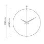 Preview: Iconic Double Ring Design Wall Clock "Barcelona" Ø 90 cm