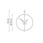 Preview: Handmade Design Wall Clock "Micro Barcelona" with fiber glass rods Ø 42 cm