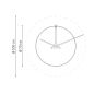 Preview: Minimalist Design Wall Clock "New Anda" with Long Hand Ø 70 cm