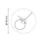 Preview: Small Excentric Design Wall Clock "Pico" with Fibre Glass Hand Ø 40 cm
