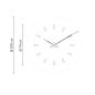 Preview: Modern Design Wall Clock "Tacón G/T" made of Brass or Steel Ø 74 cm