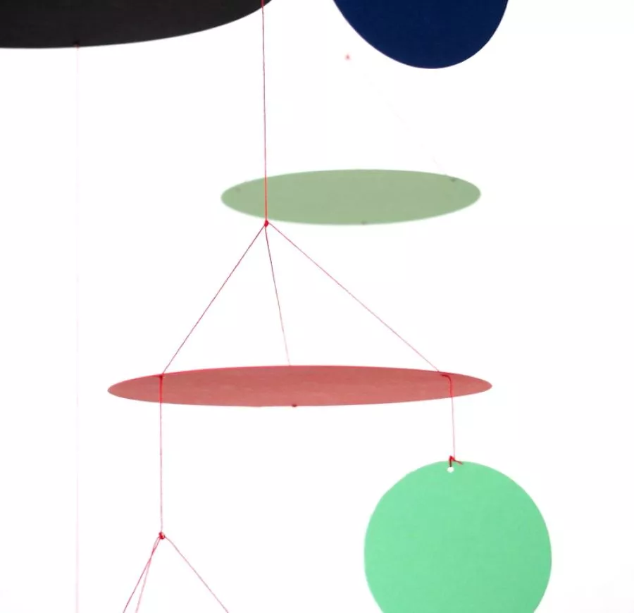 Handmade Multilevel Mobile "UFO" – Multicolor (30 x 70 cm)