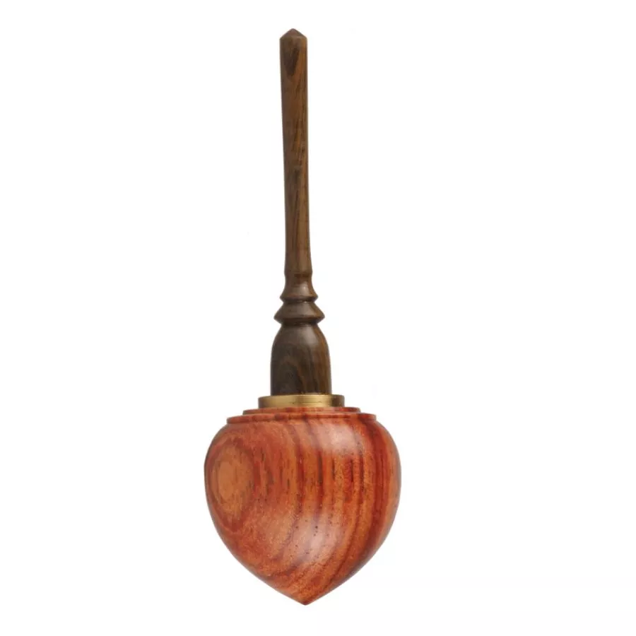 Tall Artistic Spinning Top made of Rosewood and Brass