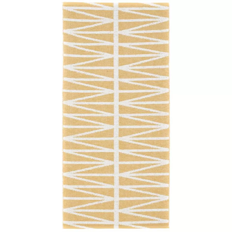 Plastic woven rug „Helmi“ (yellow) | Kunstbaron