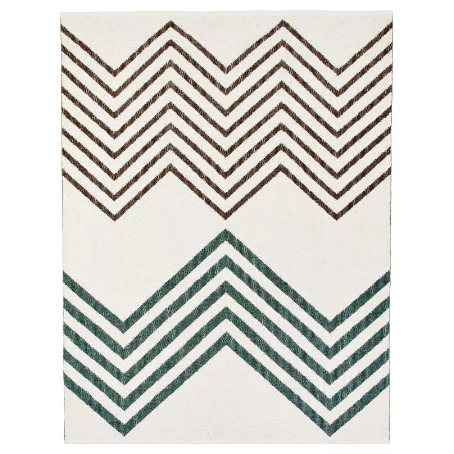 Swedish plastic design rug „Sapmi“ (Green) | Kunstbaron