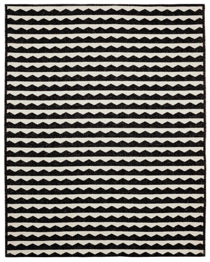 Woven Swedish Plastic Rug Gittan Black For Indoor Outdoor Kunstbaron